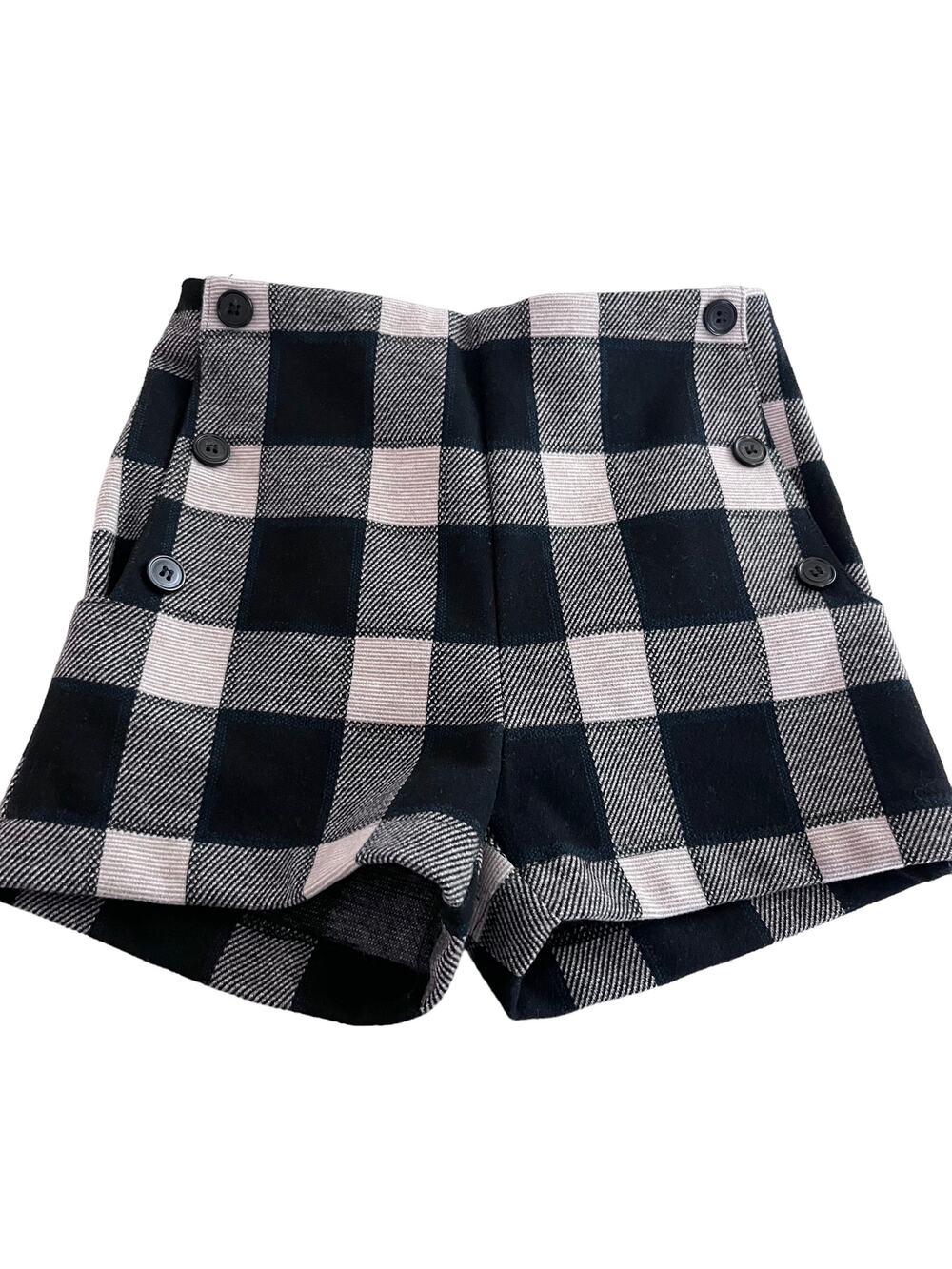 Boys and Arrows unisex neutral plaid shorts size 5